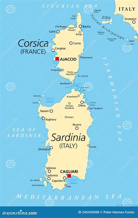 sardinia and corsica map.